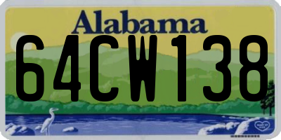 AL license plate 64CW138