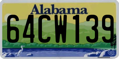 AL license plate 64CW139