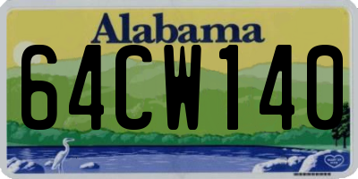 AL license plate 64CW140