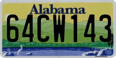 AL license plate 64CW143
