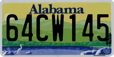 AL license plate 64CW145