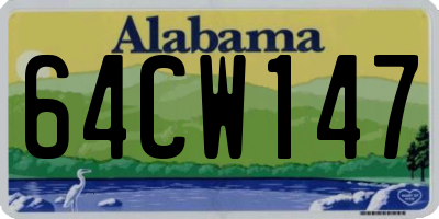 AL license plate 64CW147