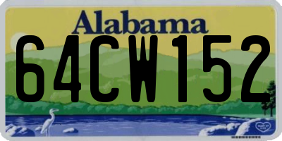 AL license plate 64CW152