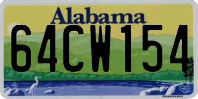 AL license plate 64CW154