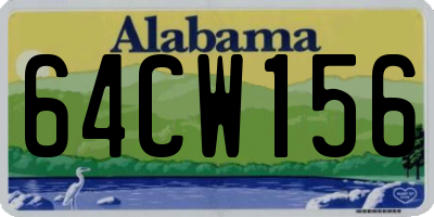 AL license plate 64CW156