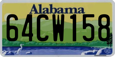 AL license plate 64CW158