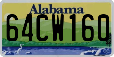 AL license plate 64CW160