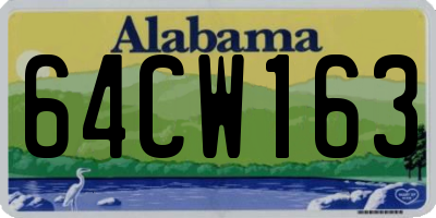 AL license plate 64CW163