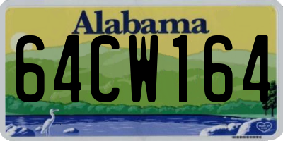 AL license plate 64CW164