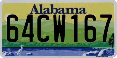 AL license plate 64CW167