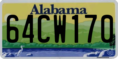 AL license plate 64CW170