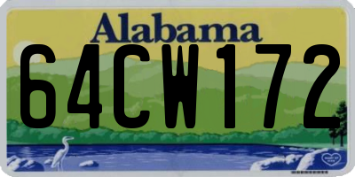 AL license plate 64CW172