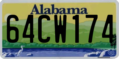 AL license plate 64CW174