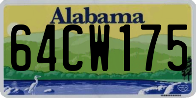 AL license plate 64CW175