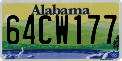 AL license plate 64CW177