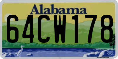 AL license plate 64CW178