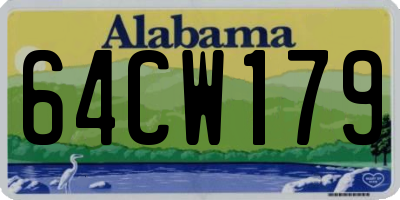 AL license plate 64CW179