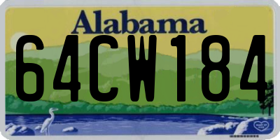 AL license plate 64CW184