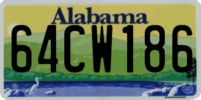 AL license plate 64CW186