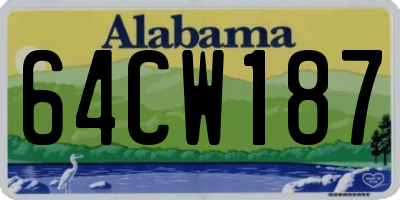 AL license plate 64CW187