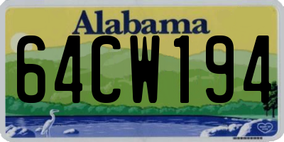AL license plate 64CW194