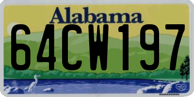 AL license plate 64CW197