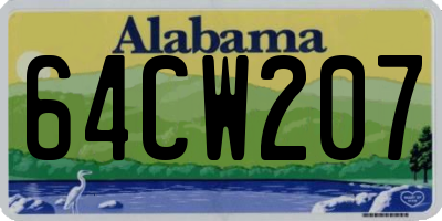 AL license plate 64CW207