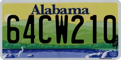 AL license plate 64CW210