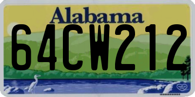 AL license plate 64CW212