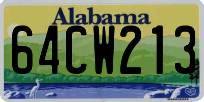 AL license plate 64CW213