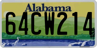 AL license plate 64CW214