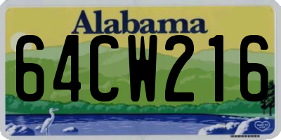 AL license plate 64CW216