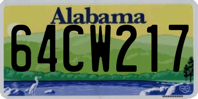 AL license plate 64CW217
