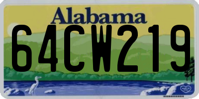 AL license plate 64CW219