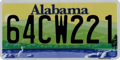 AL license plate 64CW221