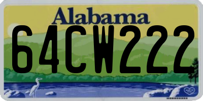 AL license plate 64CW222