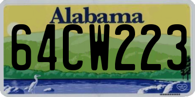 AL license plate 64CW223