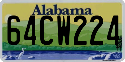 AL license plate 64CW224