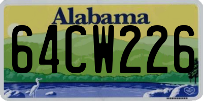 AL license plate 64CW226
