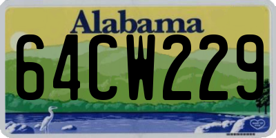 AL license plate 64CW229