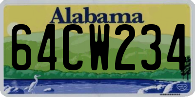 AL license plate 64CW234