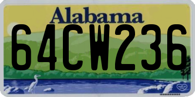 AL license plate 64CW236