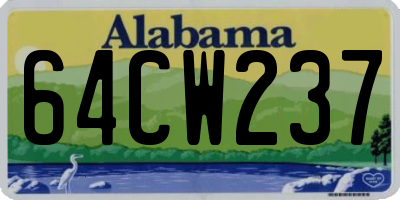AL license plate 64CW237