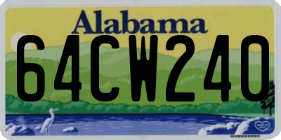 AL license plate 64CW240