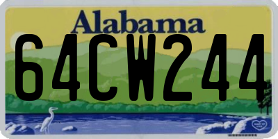 AL license plate 64CW244