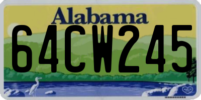 AL license plate 64CW245