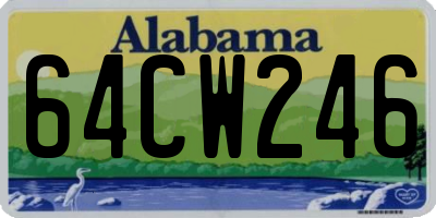 AL license plate 64CW246