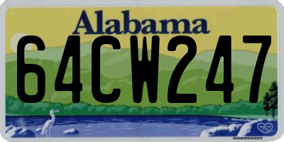 AL license plate 64CW247