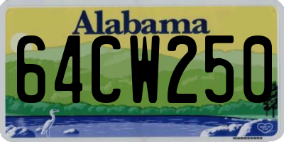 AL license plate 64CW250