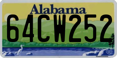 AL license plate 64CW252